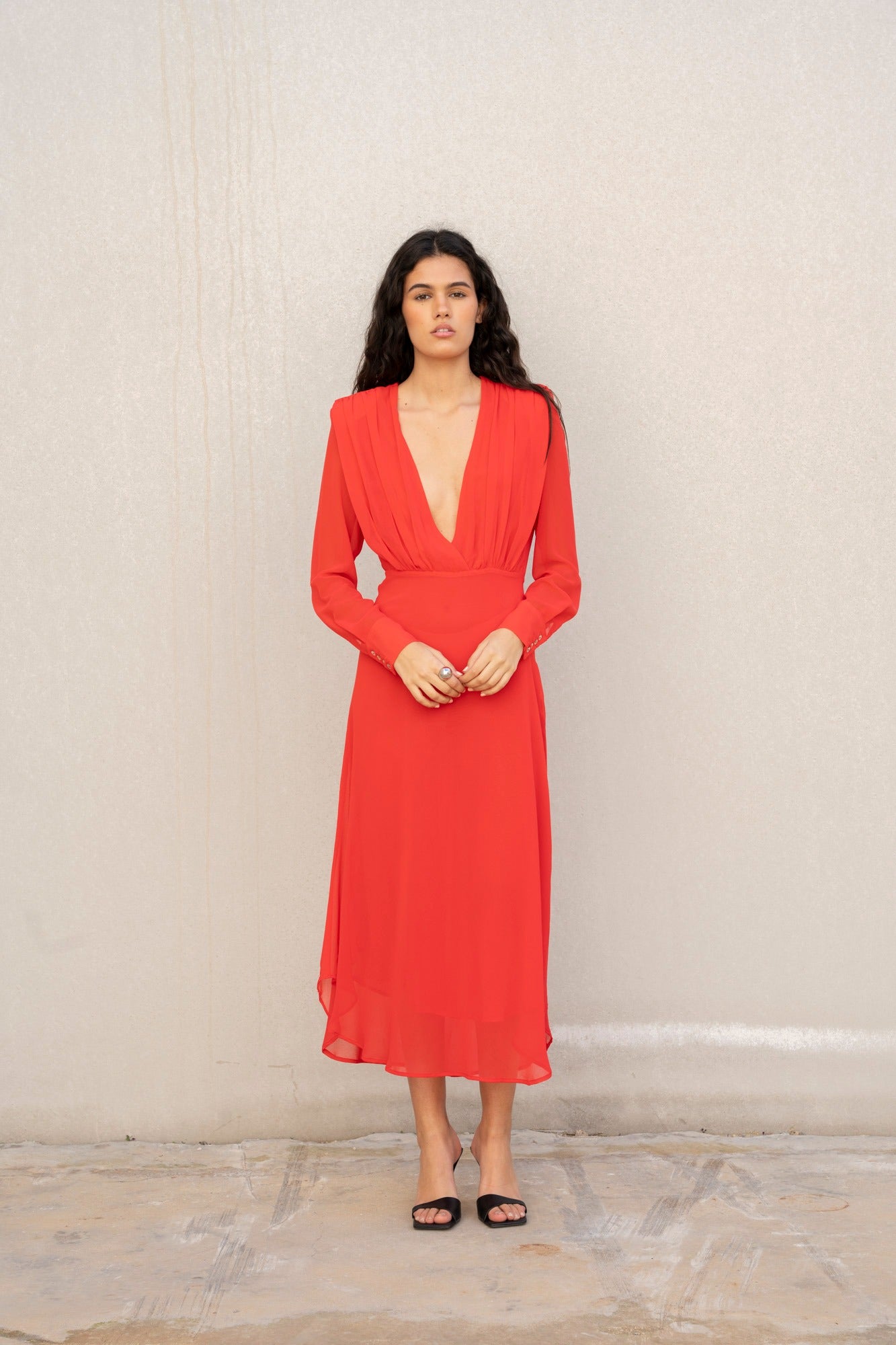 VESTIDO MIDI GASA