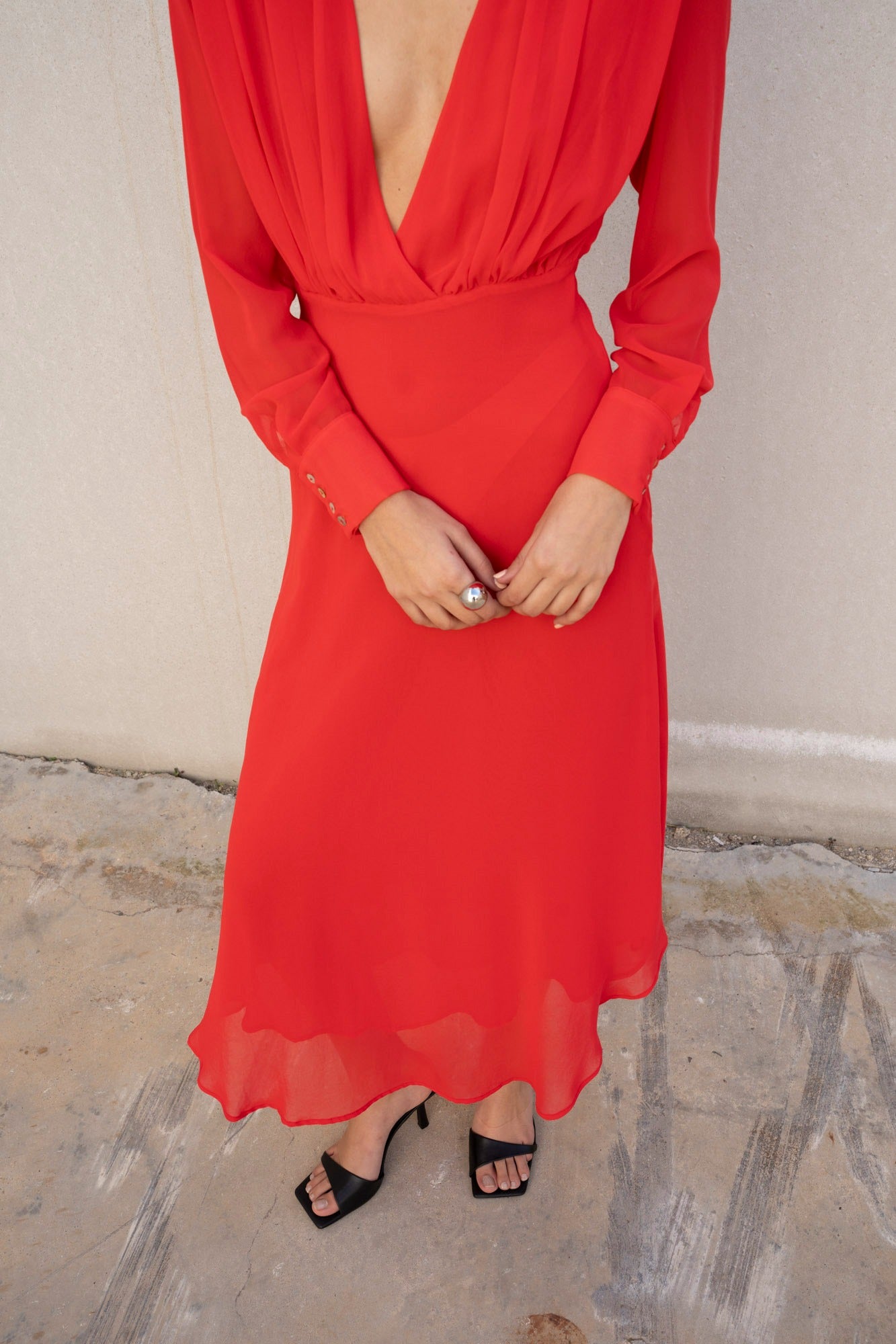 VESTIDO MIDI GASA