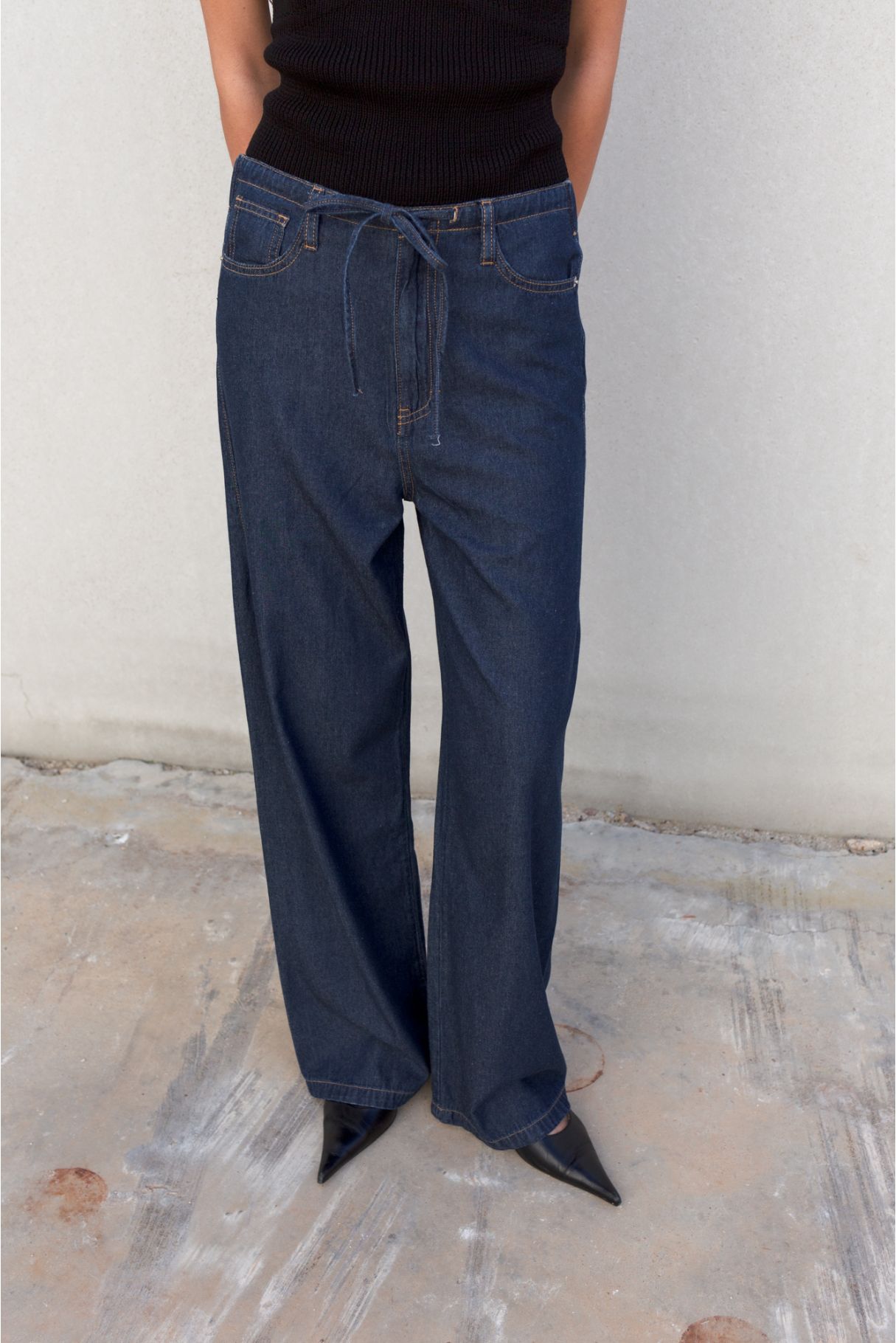 PANTALON FLUIDO EFECTO DENIM