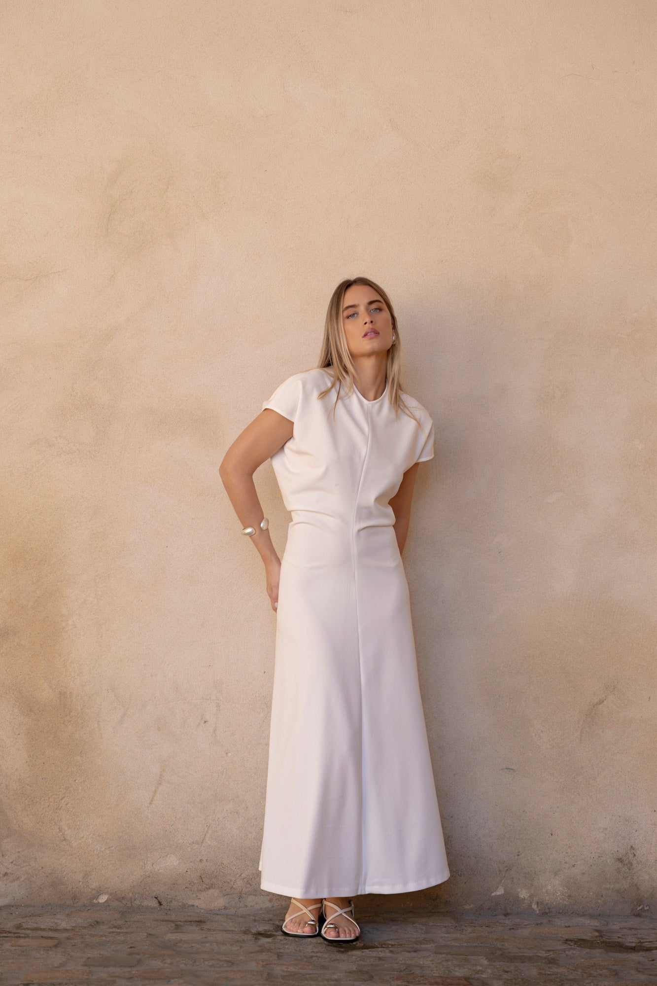 VESTIDO MIDI FRUNCES