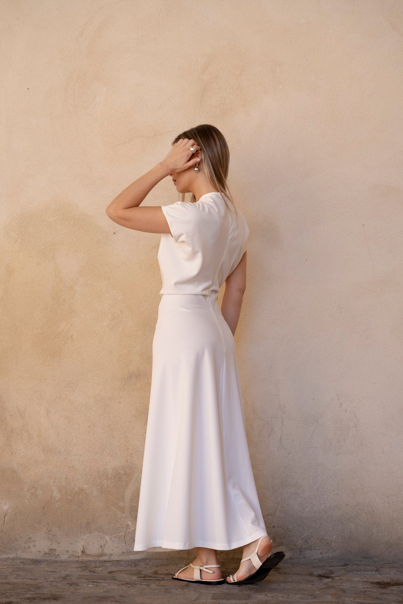 VESTIDO MIDI FRUNCES