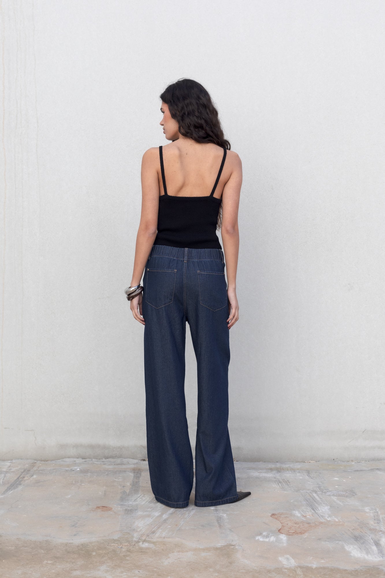 PANTALON FLUIDO EFECTO DENIM