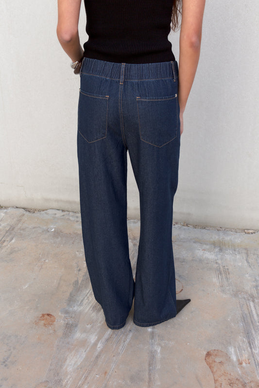 PANTALON FLUIDO EFECTO DENIM
