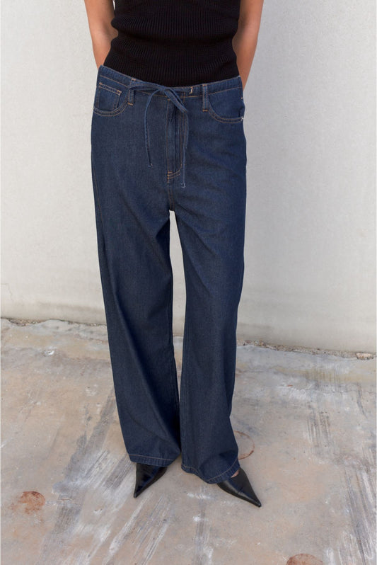 PANTALON FLUIDO EFECTO DENIM
