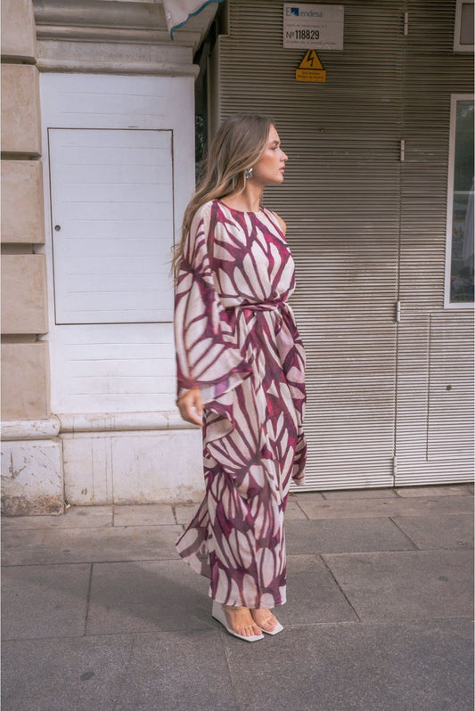 VESTIDO ASIMETRICO ESTAMPADO