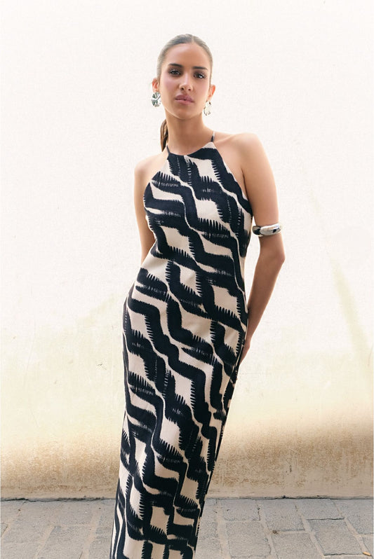 VESTIDO HALTER ESTAMPADO
